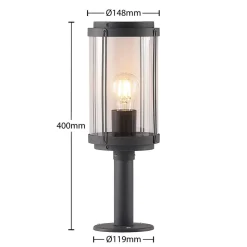 Lindby Ojali sokkellamp, rond, donkergrijs