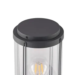 Lindby Ojali sokkellamp, rond, donkergrijs