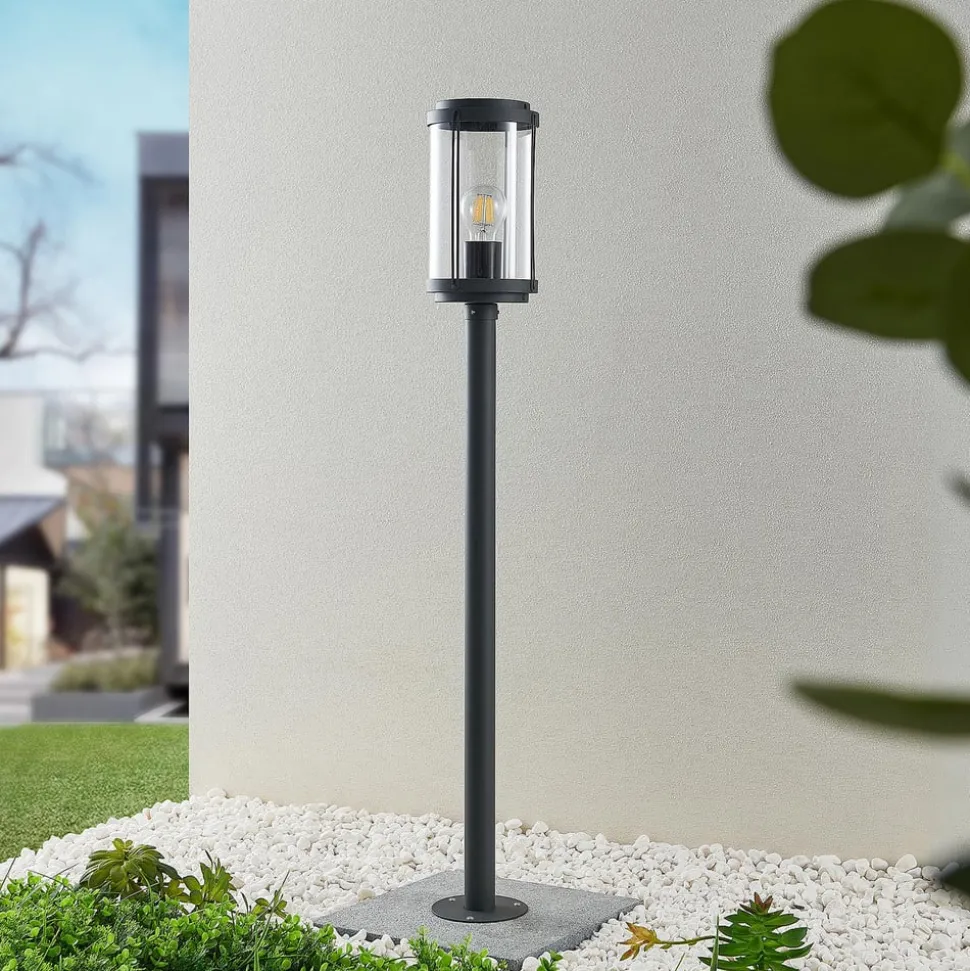 Lindby Ojali tuinpadverlichting, rond, donkergrijs