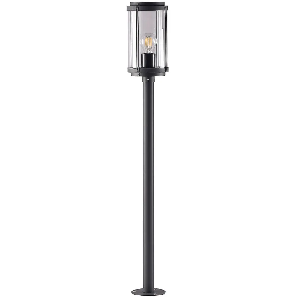 Lindby Ojali tuinpadverlichting, rond, donkergrijs