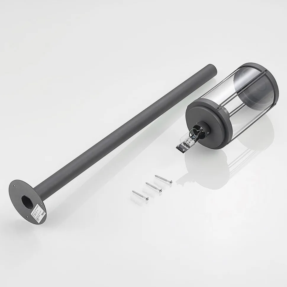 Lindby Ojali tuinpadverlichting, rond, donkergrijs