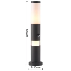 Lindby Okari aluminium sokkellamp met sensor