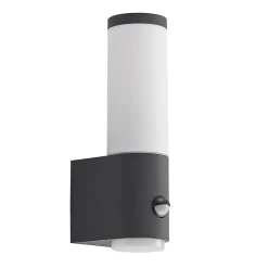 Lindby Okari buitenwandlamp met sensor, recht