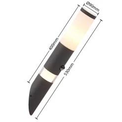 Lindby Okari buitenwandlamp met sensor fakkel