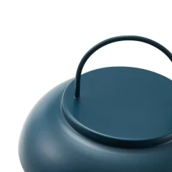 Lindby oplaadbare tafellamp Yvette, blauw, IP44, touchdimmer