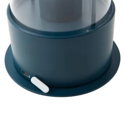 Lindby oplaadbare tafellamp Yvette, blauw, IP44, touchdimmer