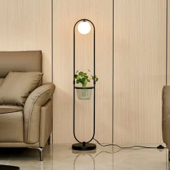 Lindby Orna vloerlamp 1-lamp bloemhanger
