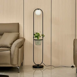 Lindby Orna vloerlamp 1-lamp bloemhanger