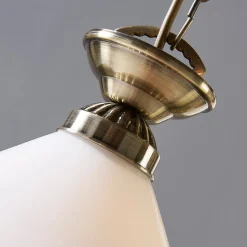 Lindby Otis hanglamp, Ø 30 cm, wit, glas, kegel, E27