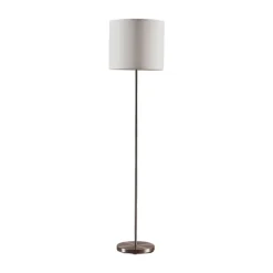 Lindby Parsa vloerlamp, wit, textiel, hoogte 167cm, E27