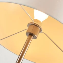 Lindby Parsa vloerlamp, wit, textiel, hoogte 167cm, E27