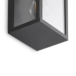 Lindby Peldar buitenwandlamp, helder, 2-lamps, 38cm, metaal