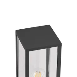 Lindby Peldar sokkellamp, hoogte 40 cm, antraciet, glas