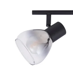Lindby Pendura plafondlamp, 4-lamps, zwart, glas