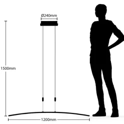 Lindby Phillie LED hanglamp, in hoogte verstelbaar