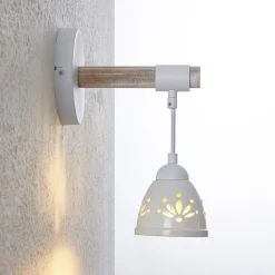 Lindby Pimana wandlamp met keramiekkap