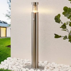 Lindby Piper roestvrijstalen tuinpadverlichting