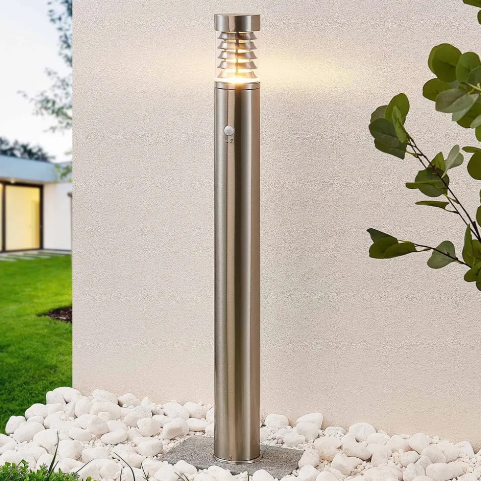 Lindby Piper roestvrijstalen tuinpadverlichting