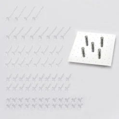 Lindby plafondlamp Annica, hoekig, chroom, metaal, 42cm