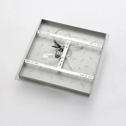 Lindby plafondlamp Annica, hoekig, chroom, metaal, 42cm