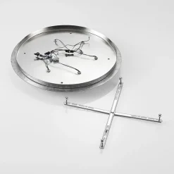 Lindby plafondlamp Antonino, 8-lamps, chroom, kristal, 55cm