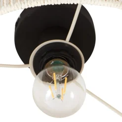 Lindby plafondlamp Anuva, beige natuur, papier, Ø 45 cm