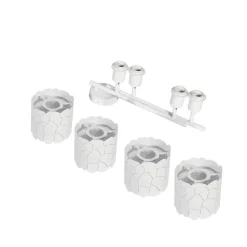 Lindby plafondlamp Aralena, wit, 4-lamps, lengte 97 cm