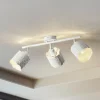 Lindby plafondlamp Aralena, wit, 3-lamps, lengte 70,5 cm