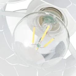 Lindby plafondlamp Aralena, wit, 3-lamps, lengte 70,5 cm