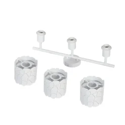 Lindby plafondlamp Aralena, wit, 3-lamps, lengte 70,5 cm