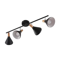 Lindby plafondlamp Arina, 68 cm, zwart, 4-lamps, E14