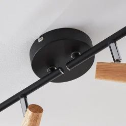 Lindby plafondlamp Arina, 68 cm, zwart, 4-lamps, E14