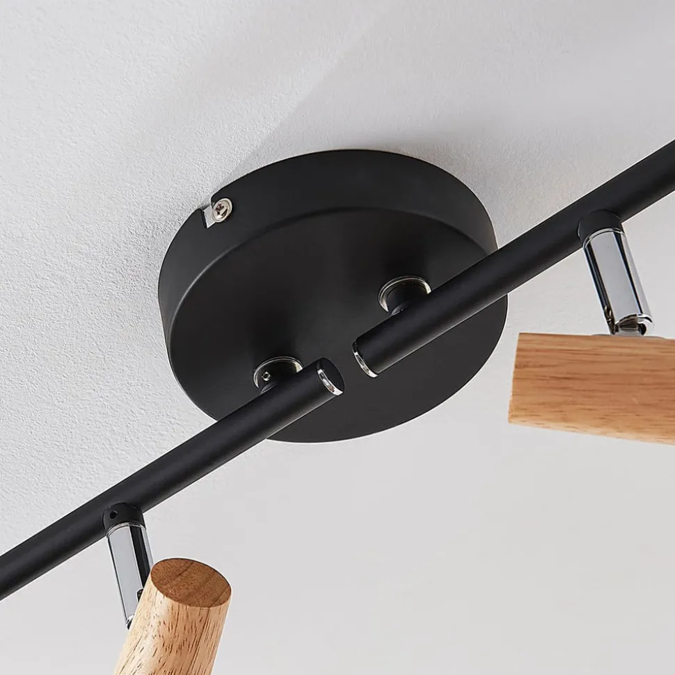 Lindby plafondlamp Arina, 68 cm, zwart, 4-lamps, E14