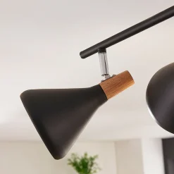 Lindby plafondlamp Arina, 68 cm, zwart, 4-lamps, E14