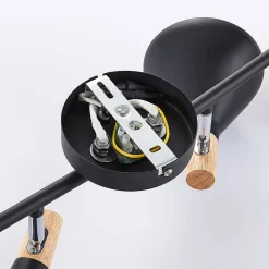 Lindby plafondlamp Arina, 68 cm, zwart, 4-lamps, E14