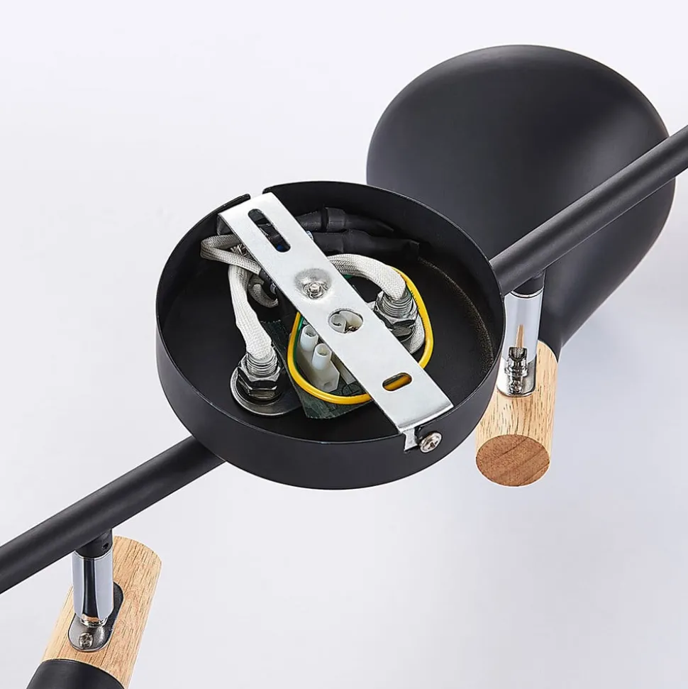 Lindby plafondlamp Arina, 68 cm, zwart, 4-lamps, E14