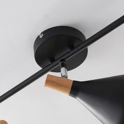 Lindby plafondlamp Arina, 53 cm, zwart, 3-lamps, E14