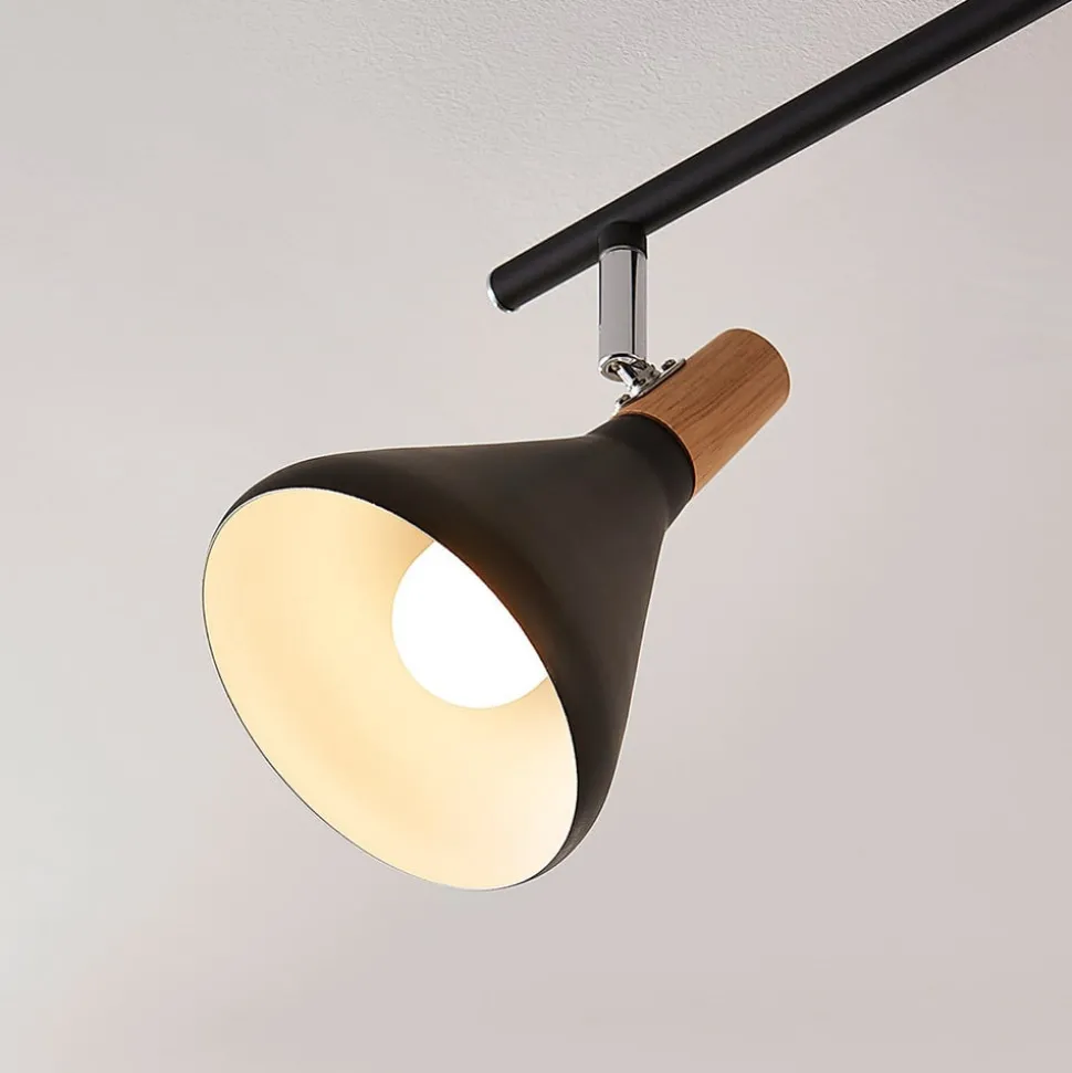 Lindby plafondlamp Arina, 53 cm, zwart, 3-lamps, E14