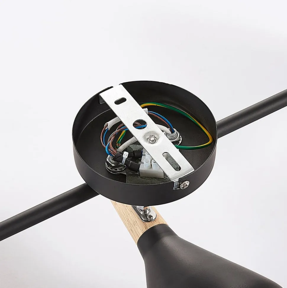 Lindby plafondlamp Arina, 53 cm, zwart, 3-lamps, E14