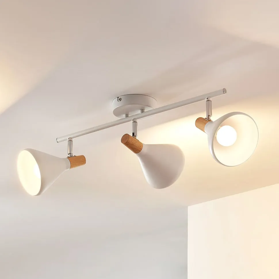 Lindby plafondlamp Arina, 53 cm, wit, 3-lamps, E14