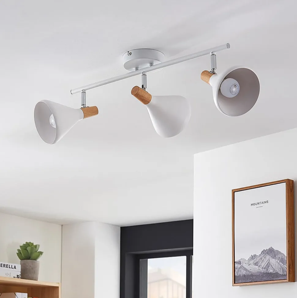 Lindby plafondlamp Arina, 53 cm, wit, 3-lamps, E14