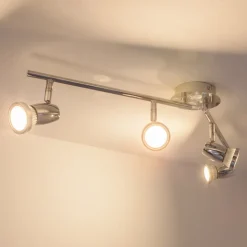 Lindby plafondlamp Arminius, 4-lamps, 70 cm, chroomkleurig