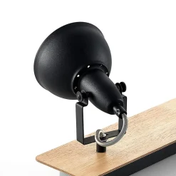 Lindby plafondlamp Aylis, 2-lamps, 40 cm, zwart, hout, E14