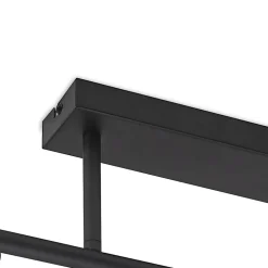 Lindby plafondlamp Biscala, 5-lamps, zwart/rook, E14