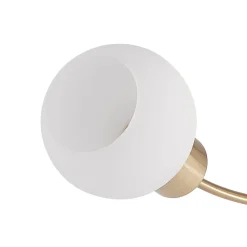 Lindby plafondlamp Ciala, 3-lamps, messingkleurig, glas