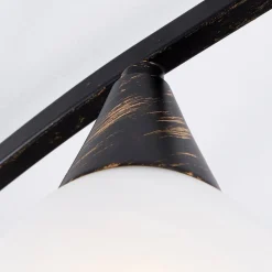 Lindby plafondlamp Della, zwart-goud, 110 cm, 5-lamps, E14