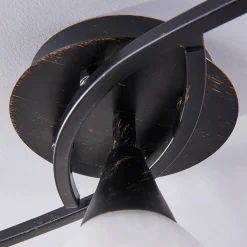 Lindby plafondlamp Della, zwart-goud, 110 cm, 5-lamps, E14