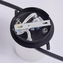 Lindby plafondlamp Della, zwart-goud, 110 cm, 5-lamps, E14