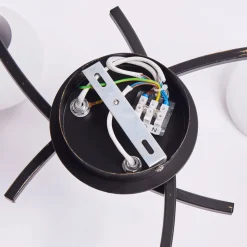 Lindby plafondlamp Della, zwart-goud, Ø 58 cm, 3-lamps, E14