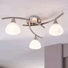 Lindby plafondlamp Della, nikkel, Ø 58 cm, 3-lamps, E14